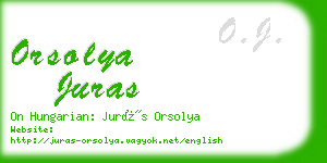 orsolya juras business card